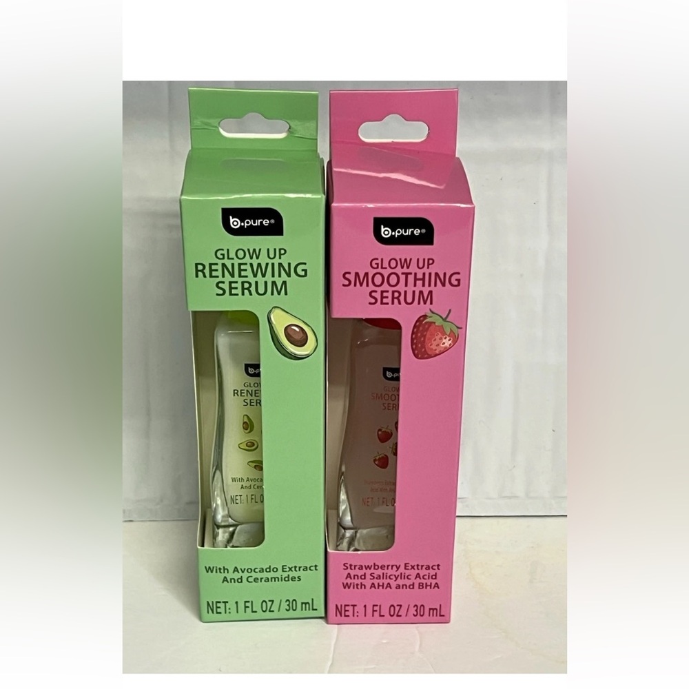 Glow Up Renewing and Smoothing Serum Set - Avocado serum and Strawberry extract